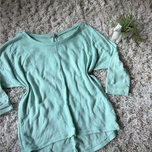 Charlotte Russe soft, simple, casual women’s comfy Mint Long Sleeve Tee